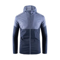 Men's Lightweight Sun-Proof Windbreaker Jacket with Hooded Zipper Patchwork Design for Summer Outdoor Activities Thin Protection
