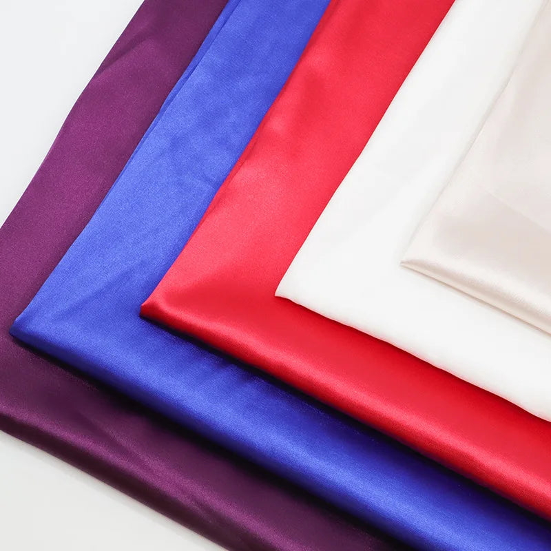 50D 75D Poly Crepe Shining Satin Fabric Polyester Stretch Silk Satin-fabrics for Party Bodycon Dress
