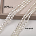 Wholesale 3-5mm Natural Freshwater Rice Pearls Round Beads Loose Beads for DIY Bracelet Necklace Clothing Jewelry Making