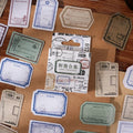 46Pcs Mini Box Stickers Materials Notes Paper Label Adhesive Sticky Pads Diary Decorative Supplies DIY Writing Scrapbook