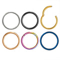 G23 Nose Piercing Titanium Body Jewelry 16g Flower Shape Neo-Gothic Amber Wedding Engagement Nose Ring