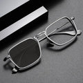 2024 High-End Retro Photochromic Square Frame Glasses Anti-Blue Light Diamond-Shaped Optical Glasses for Wholesale