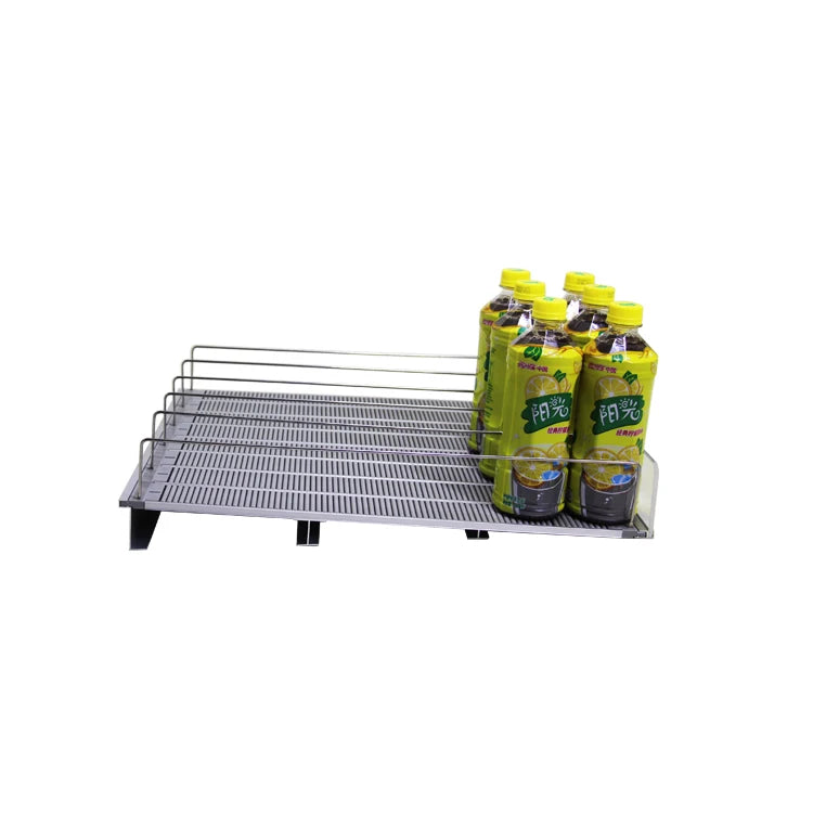 Metallic Liquor Beverage Chiller Inserted Shelf Dividers Plastic Grocery Fridge Shelf