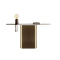 Luxury Modern Console Table Marble Matt Gold Stainless Steel Frame Hallway Entrance Living Room Furniture Home Decoration Custom