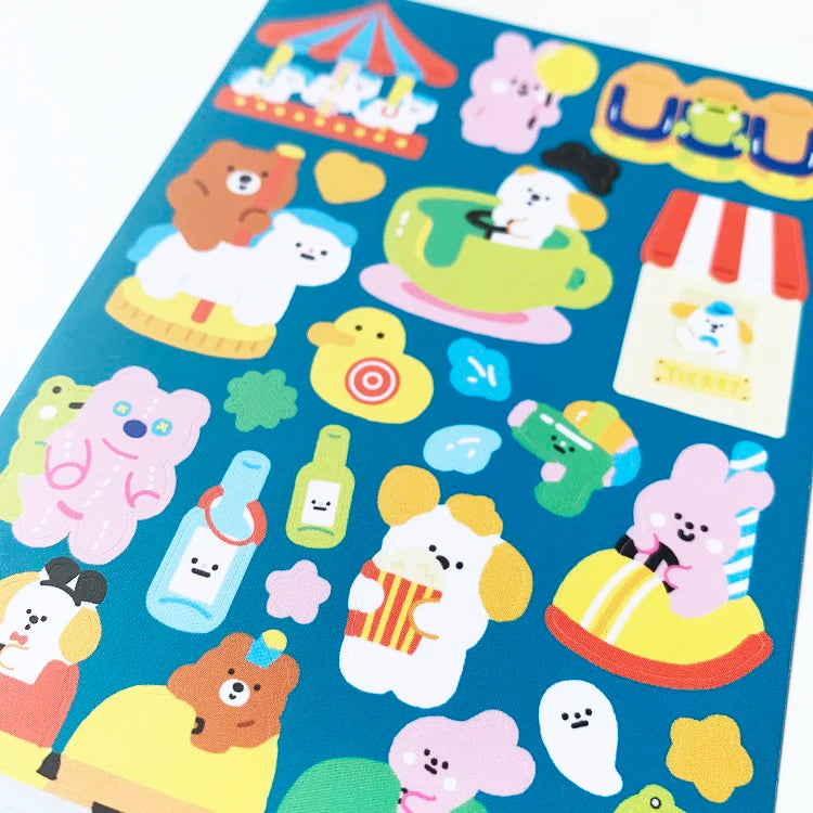Eco-friendly Adhesive Cartoon Matte Finish Printful Kiss Cut Vinyl Paper Custom Sheet Sticker Printing