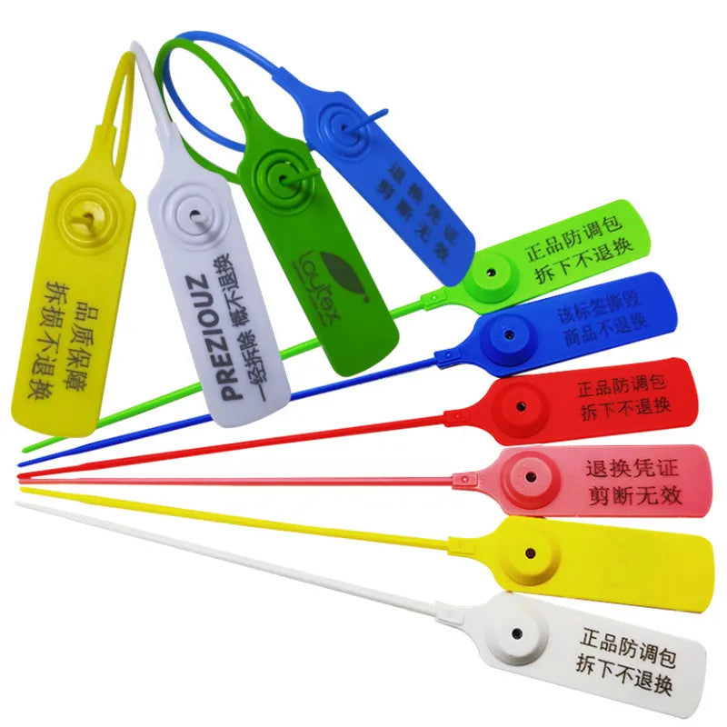 Plastic Anti-theft Seal Tag Disposable Container Seal Security  Plastic Seal Tag for Man Garment