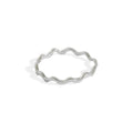 Pure 100% 925 Sterling Silver Finger Rings for Girls Ladies Simple Thin Line Curve Wave Wild Smooth Ring Jewelry