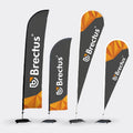 Top Sell Custom Advertising Teardrop Banner Feather Flag Banners Outdoor Flying Beach Flags CMYK Full Colors Competitive Pricing
