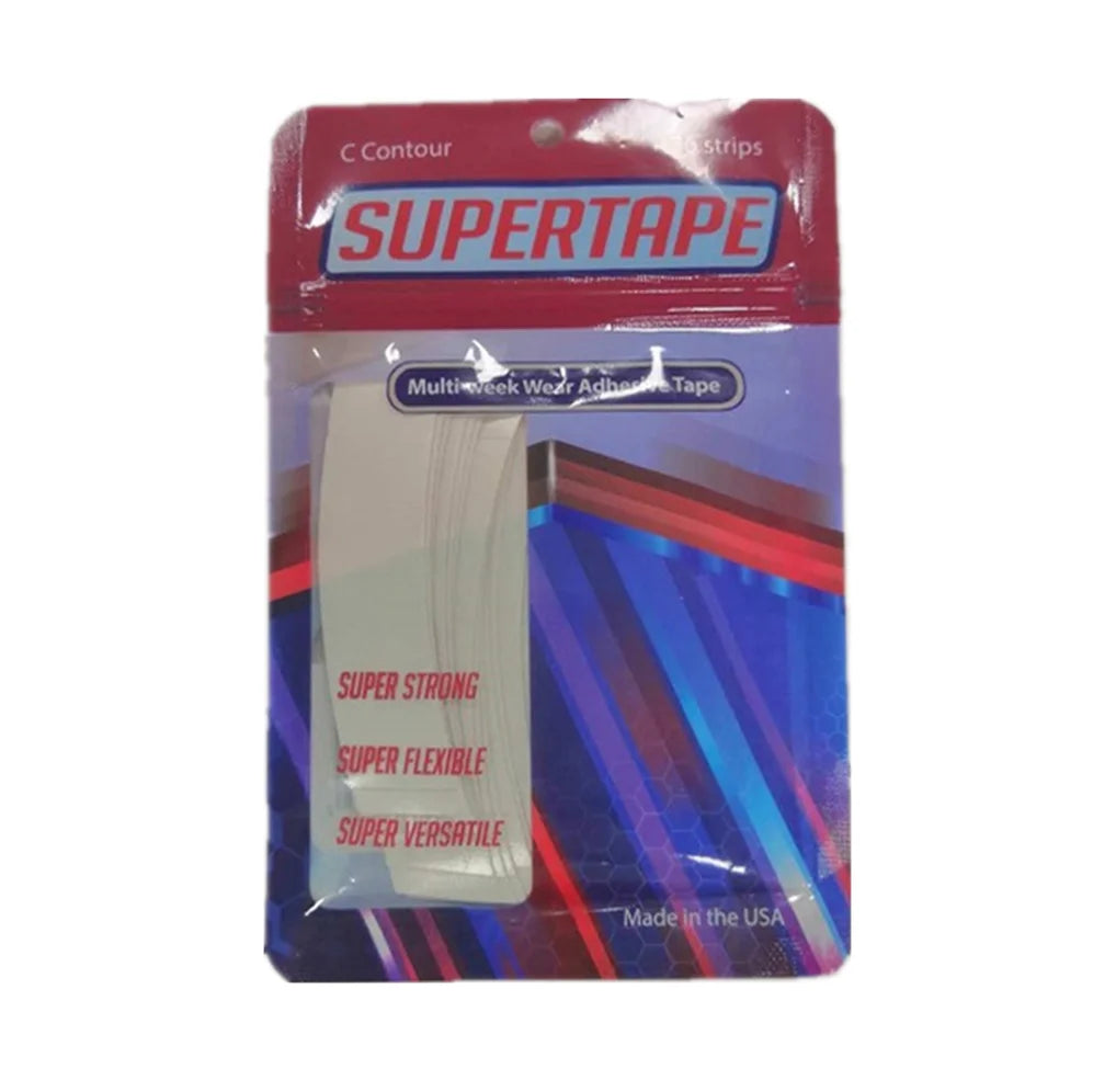 Wholesale SUPERTAPE Double-Sided Adhesive Water-Proof C Contour/A Contour Hair Tape for Lace Wig Hairpiece Hair Extension Tools