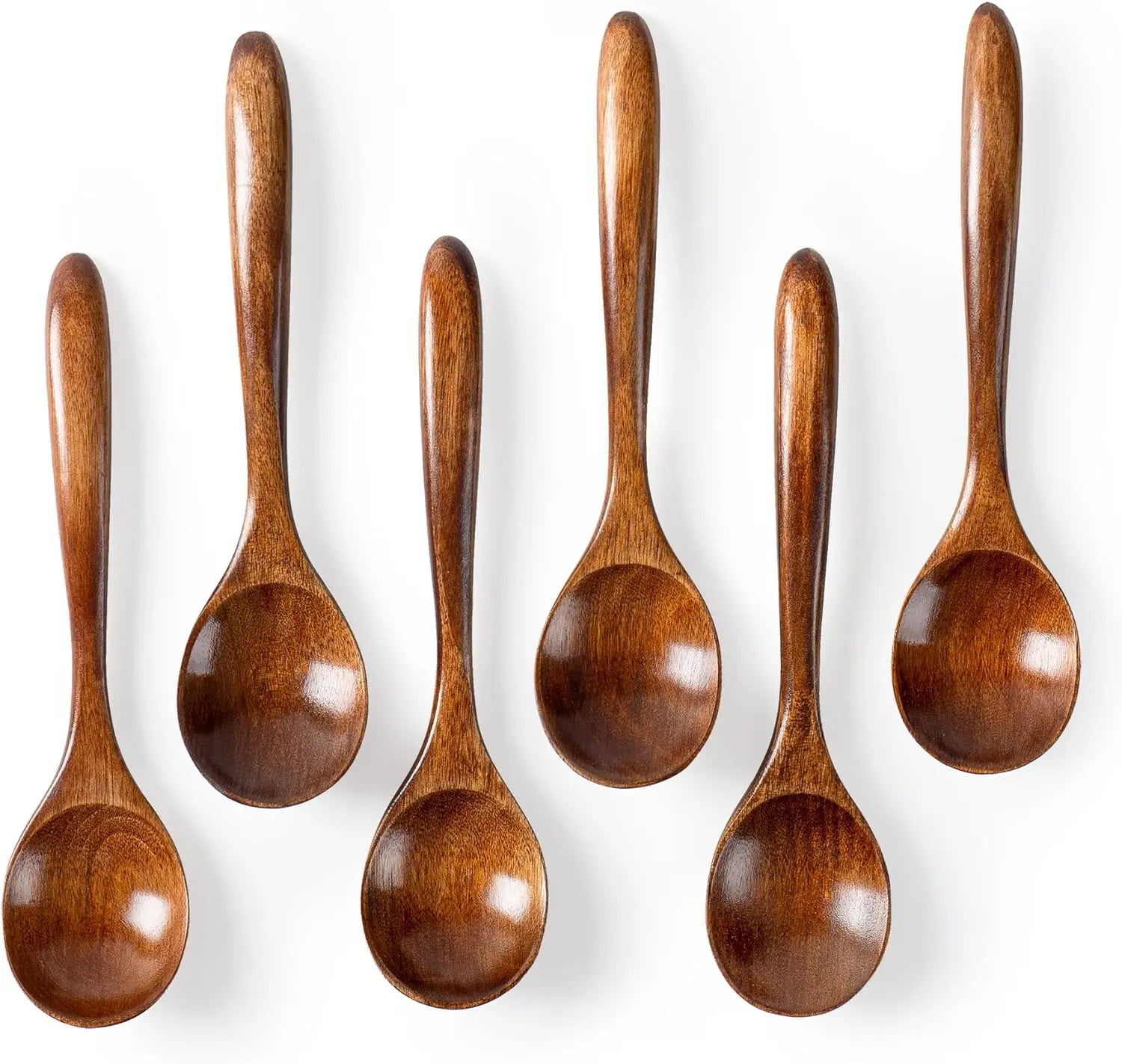 Unique Design Little Wooden Serving Table Spoons Custom Engraving Logo Dinner Wooden Spoons for Tea Coffee Soup