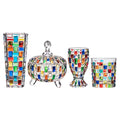 Custom Sweet Sugar Bowl Crystal With Cover Lid Colorful Glass Candy Jar