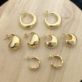 Fashion C Moon Droplet Hoop Stud Earring Jewelry Hypoallergenic PVD 18K Gold Plated Tassel Earrings for Women