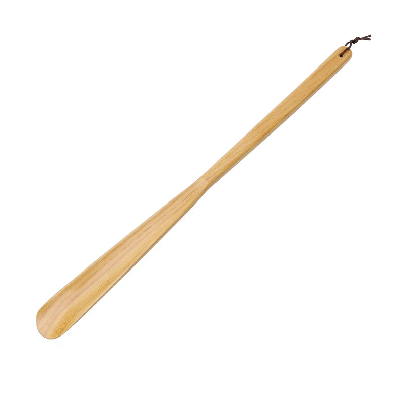 Factory Wholesale Custom Logo Wooden Shoehorn Shoe Spoon Long Handle Lazy Shoe Helper Luxury Wood Shoe Horn