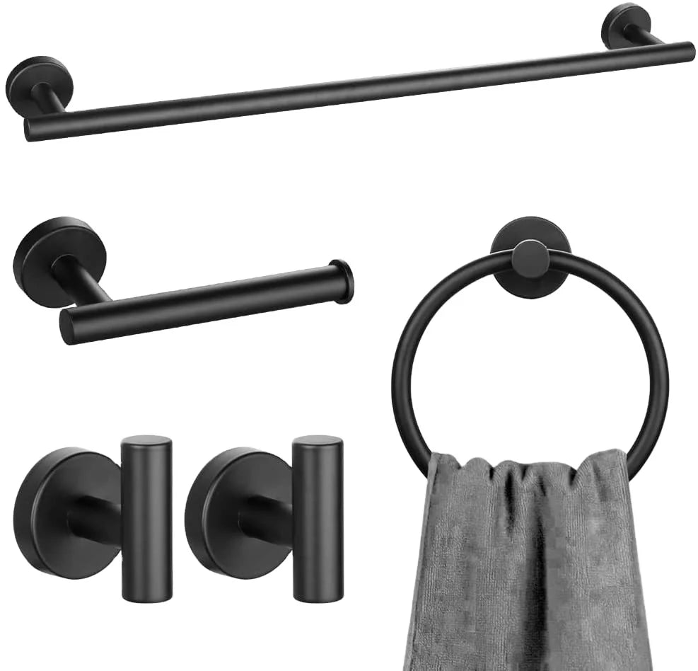 Bathroom Hardware Set Wall Mounted Shelf Kitchen Organizer Bath Accessories Combo