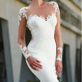 S447A 2025 Mermaid Bridal Gowns White Party Fabrics Lace Material Wedding Dresses for Women