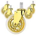 Customizable 3 Inch Universal PU Office Chair Contemporary Caster Wheel Gold Plated Bracket Swivel Furniture Game Chair MegaBDM