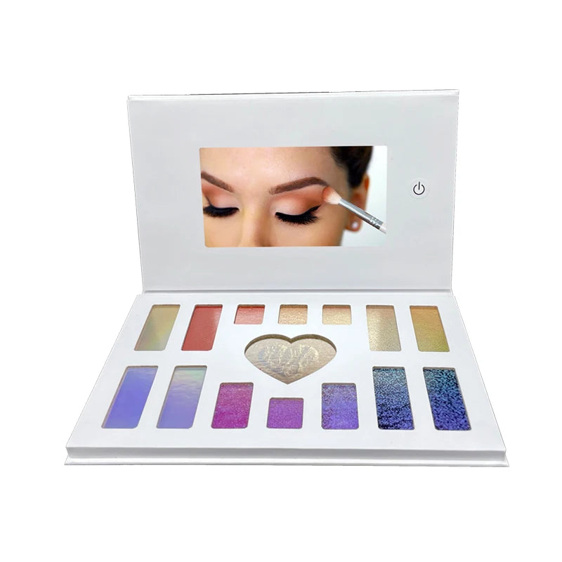 Custom 7 Inch LCD Video Greeting Folder Gift Card Brochure for Cosmetics With Personalized Video Message
