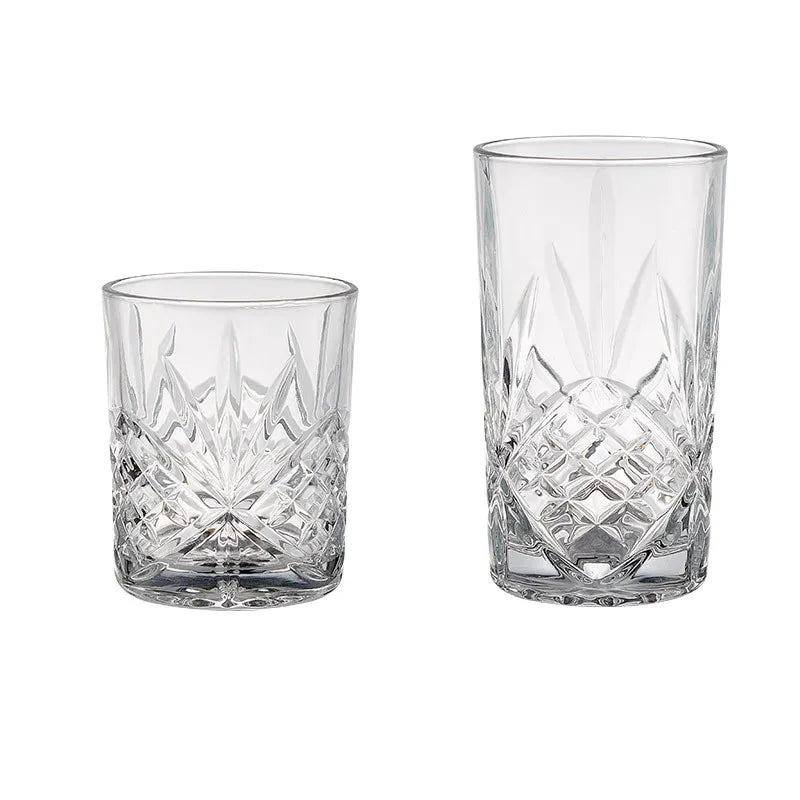 Vintage Nordic Water Cup Ins Style Drinking Cup Beer Glass With Embossed Pattern