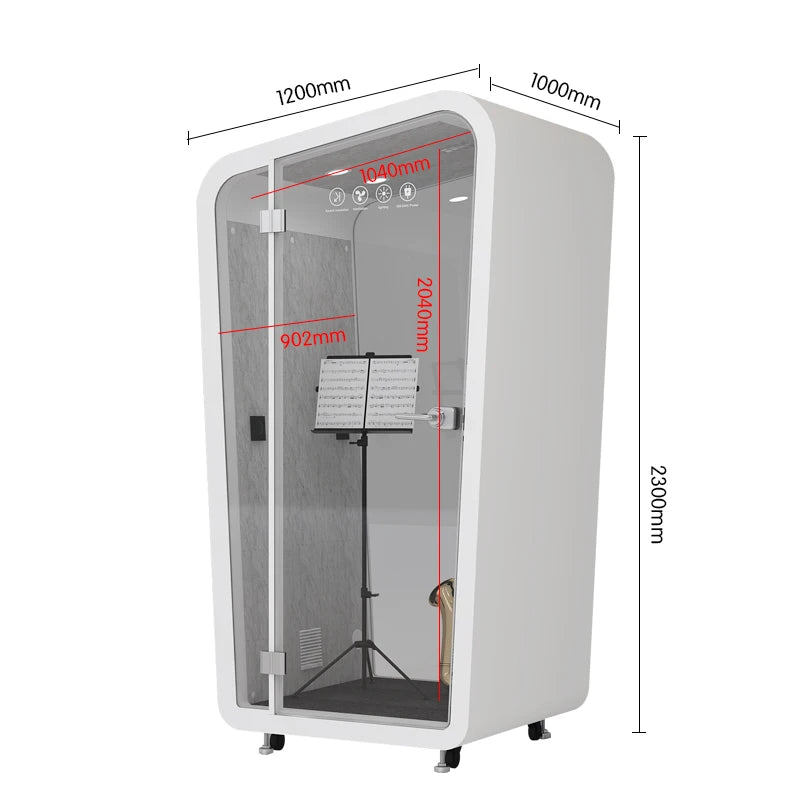 Modern Rectangular Single Soundproof Portable Cabin 1 Person Soundproof Box for Sale Silent Spray Booth for Workshop School Mall