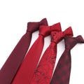 High Quality Men's Business Tie Wine Red Series Fashion Solid Wedding Necktie