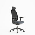 Modern Design 4D PU Adjustable Armrest Executive Office Chair with Nylon Base Ergonomic Black Mesh Fabric Bedroom Use