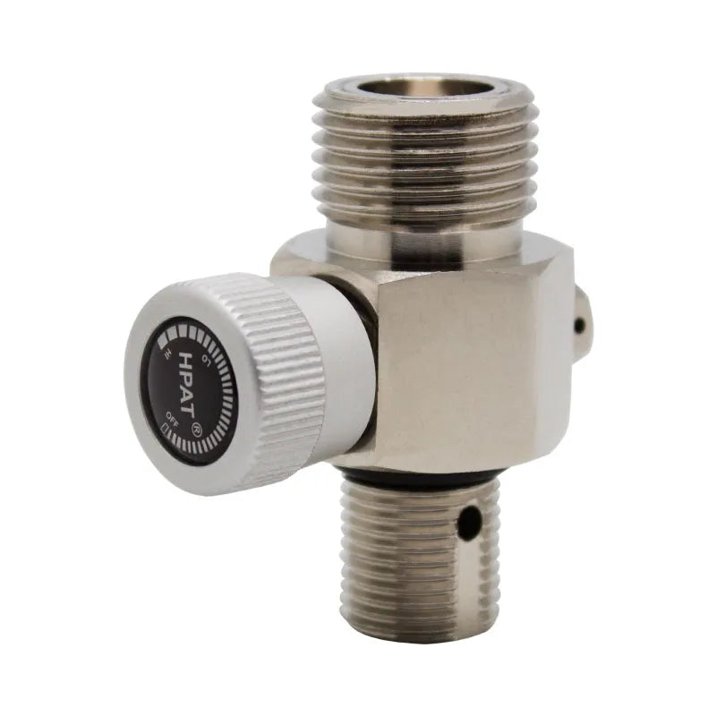 5/8 to W21.8 Paintball On/Off Valve with Pressure Gauge for C02 Paintball Tanks Cylinders