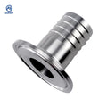 Aohoy Food Grade 1.5 Inch Ss 304 316 Sanitary Stainless Steel Tri Clamp Hosebarb to Hose Barb Adapter