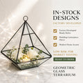 Handmade Geometric Glass Terrarium Polygon Hanging Air Planter for Wedding Centerpiece Modern Home Decor Wholesale