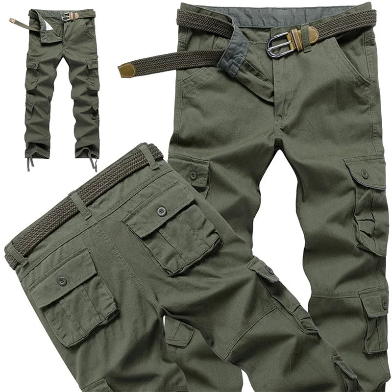 Casual Men's High Street Style Summer Eco-Friendly Breathable Canvas Cargo Work Pants Outdoor Jogging Hiking