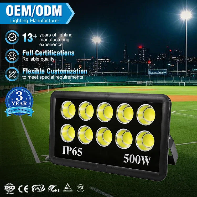 Good Price Customized Outdoor Waterproof Ip65 50w 100w 150w 200w 250w 300w 400w 500w 600w 800w 1000w Led Projector Flood Light