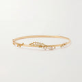 LOZRUNVE Custom 925 Sterling Silver 18k Gold Diamond Cluster Fashion Bangle for Women