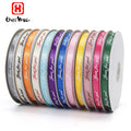 Factory Wholesale 100% Polyester Just for You Letter Satin Ribbon Custom Logo Printed Stain Ribbon for Box Packing