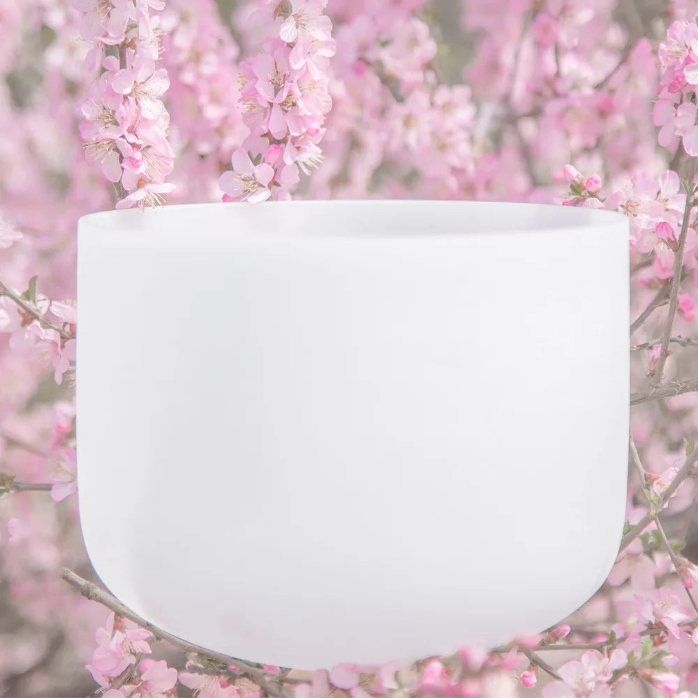 HZ Gems Stone Music Therapy Quartz Crystal White Color Quartz Singing Bowl Crafts