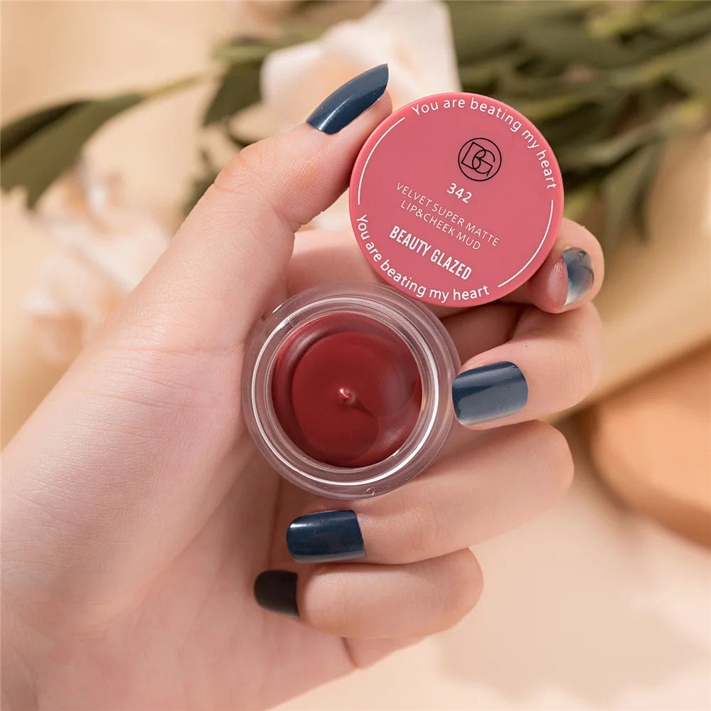 BEAUTY GLAZED Lip Mud Velvet Matte Lipstick Waterproof Lip Gloss Lasting Nude Lipstick Women Red Lip Glaze Tint Beauty Cosmetics