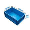 LEADLOONG Folding Plastic Crates 600*400*220MM Solid Box 40-60KG Large Capacity Eco-friendly Storage Organizer Garage