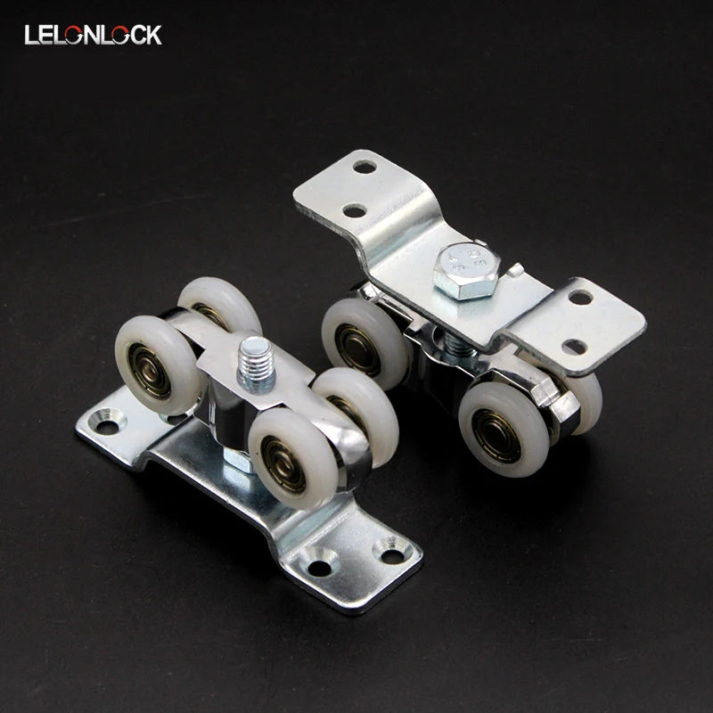 Wholesale Sliding Door Wooden Door Hanging Nylon Wheel Four Wheel Slide Door Roller