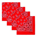 Wholesale 22x22in Large Red Breathable Cotton Multifunction Bandana Paisley Design Cowboy Kerchief Headband Handkerchiefs for