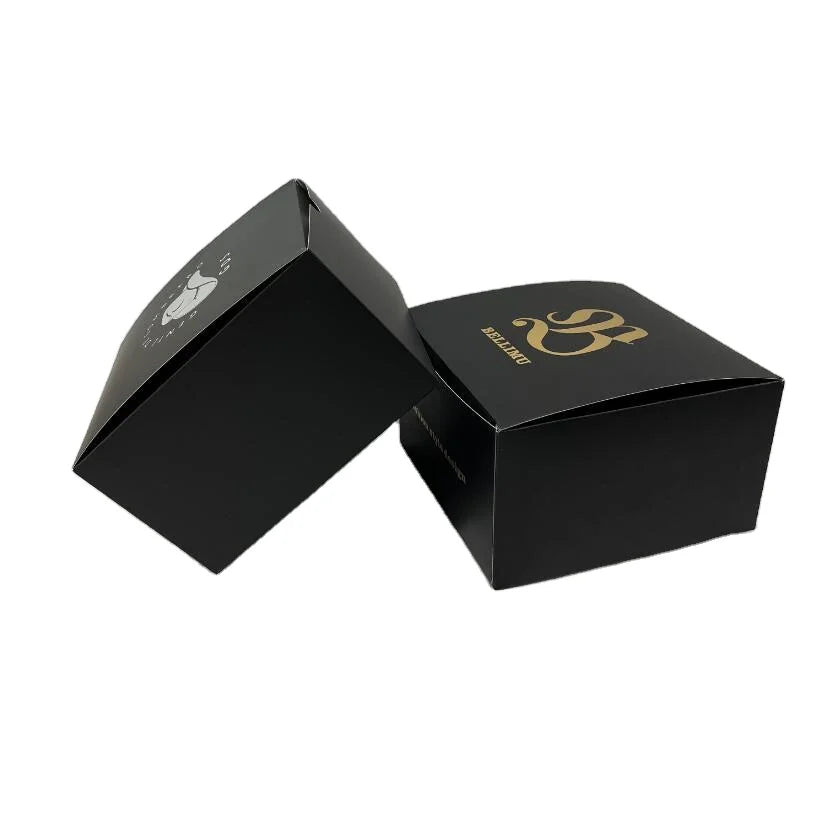 Hot Sale Gold Stamping Custom Black Packaging Cap Shipping Box Hip Hop Cap Baseball Hat Gift Boxes