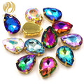 Wholesale Price Drop Shape AB Color Crystal Claws Shiny Rhinestones With Sewn Setting