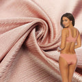 Metallic Look Tricot Knitted Spandex Soft Breathable Glitter Polyester Spandex 4 Way Stretch Shiny Fabric for Swimwear