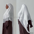 For 2026 Islamic White Three Layer Chiffon Khimar for Muslim Women Four Seasons OEM/ODM Custom