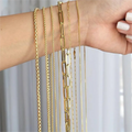 MARONEW Waterproof Jewelry Gold Necklace Chain 18K Gold Plated Classic Chain Necklaces Jewelry Collar