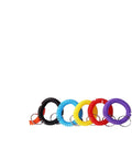 70Pcs Colorful Waterproof Sporty Stretchy Keychain Bracelet Spiral Wristband for Outdoor Gym MegaBDM