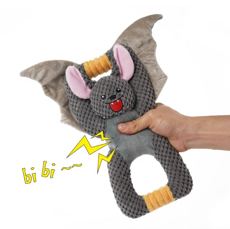 New Bat Design  Dog Squeaky Toys Dog Plush Toy With Crinkle Paper for Large Breed Christmas Toys Gifts