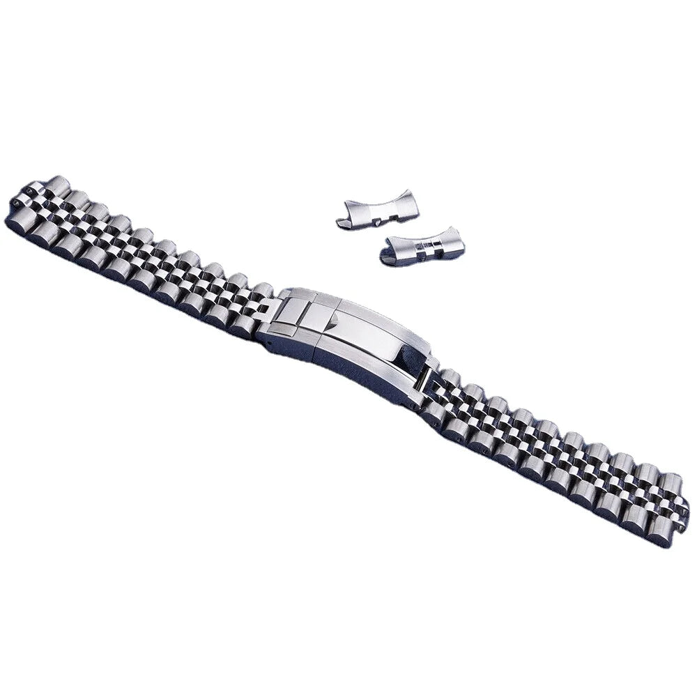 Luxury for 20mm Seiko Prospex Alpinist SPB121 Jubilee Watchband Bracelet Hollow Curved Silver Steel with for Oyster Clasp