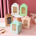 Paper Transparent Window Portable Cupcake Box for Wedding Birthday Party Decor DIY Dessert Supplies Cake Package