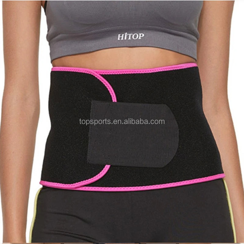 Premium Lady's Waist Trainer & Trimmer Fashionable Waterproof Neoprene Sweat Belt for Sports Weight Loss Waist Support