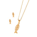 Necklace Earring Set Gold Stainless Steel Valentine's Day Gift Stainless Steel Charm for Women Wedding Jewelry Sets