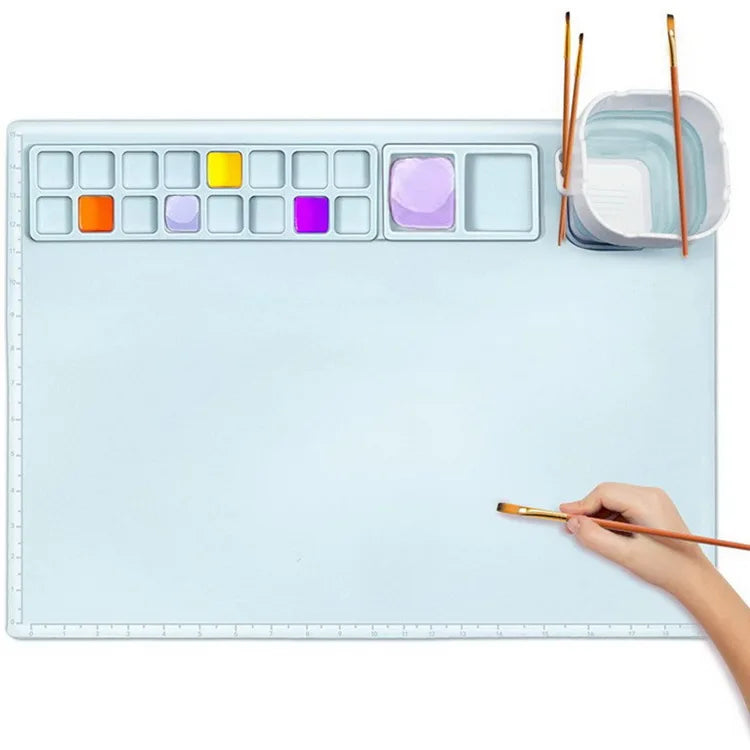 Handmade Art Color Palette Reusable Graffiti Silicone Painting Mat