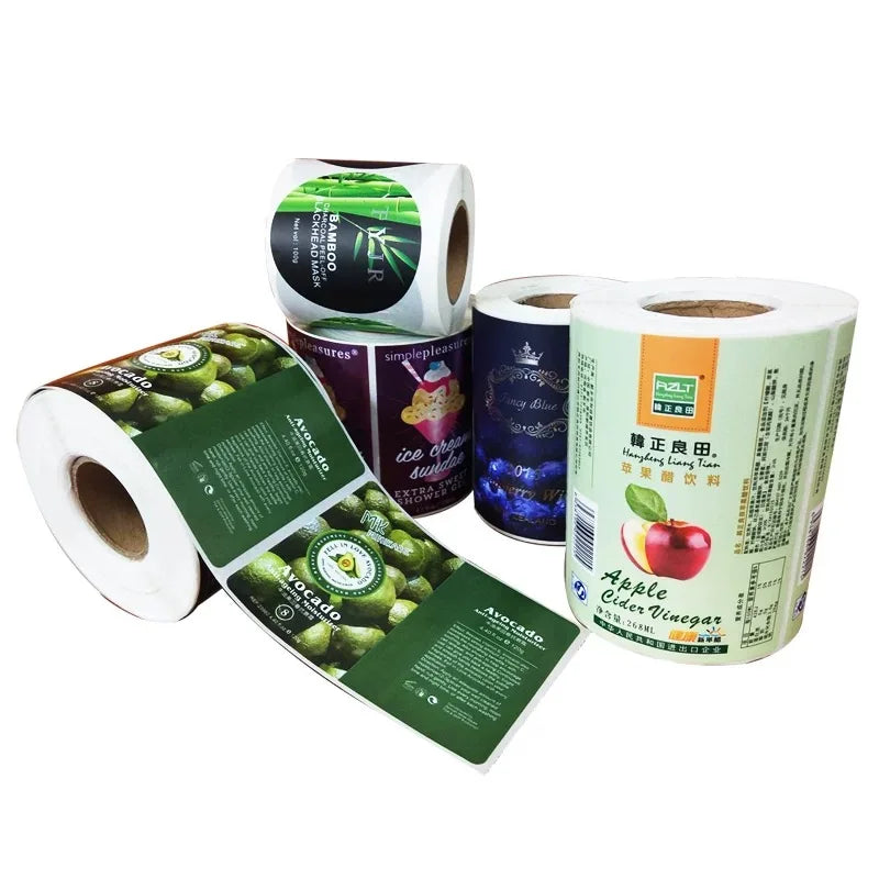 Personalized Stickers Autocolante Roll Labels for Food Containers Bottles Glass